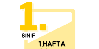 1.Sınıf 1.Hafta Çalışmaları