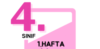 4.Sınıf 1. Hafta Çalışmaları