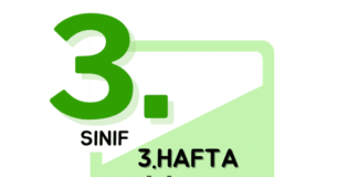 3. Sınıf 3. Hafta Çalışmaları