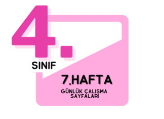 4. Sınıf 7. Hafta Çalışmaları