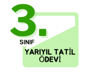 3. Sınıf Yarıyıl Tatil Ödevi