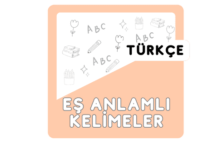 1. Sınıf Eş Anlamlı Kelimeler