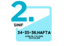 2. Sınıf 34. 35. ve 36. Hafta Çalışmaları