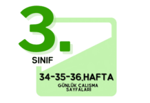 3. Sınıf 34. 35. ve 36. Hafta Çalışmaları